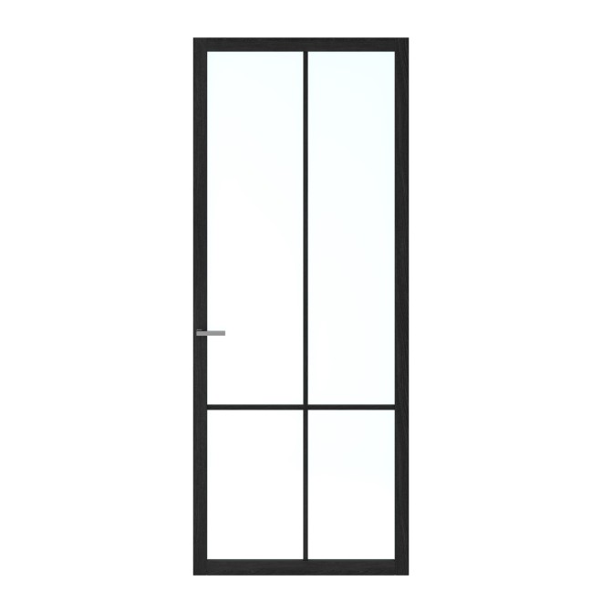 Binnendeur Skantrae SSL 14708 Blank Glas Charcoal Oak